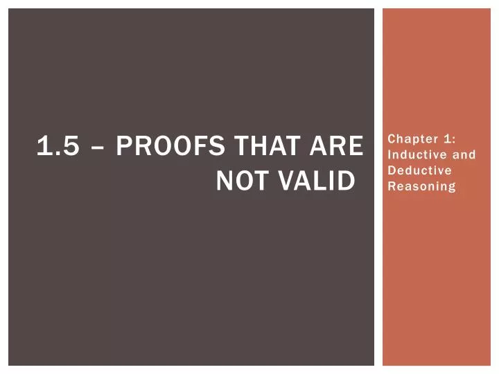 1 5 proofs that are not valid
