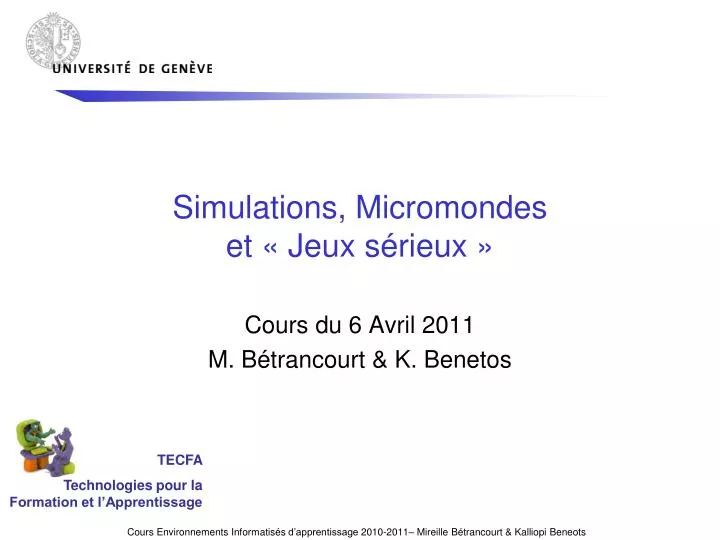 simulations micromondes et jeux s rieux