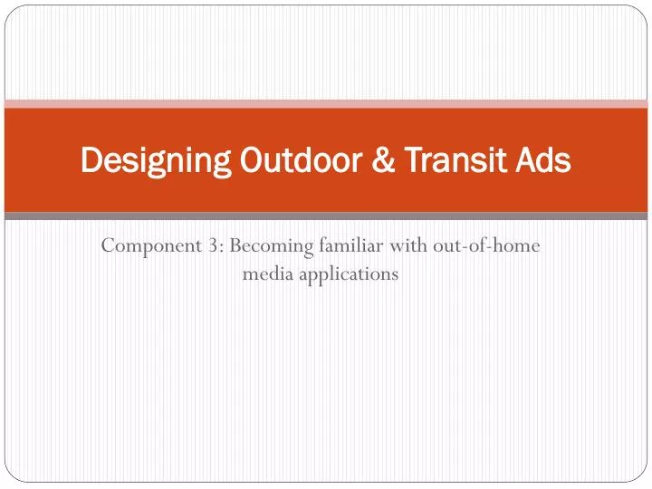 designing outdoor transit ads