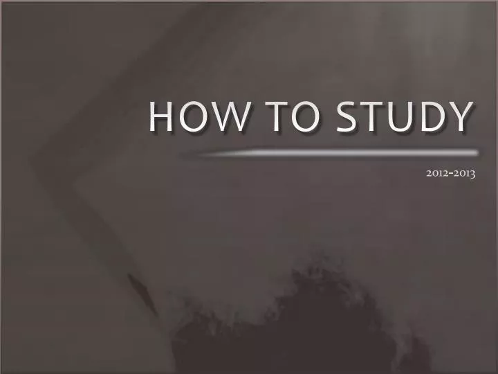 how to study