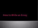 How to Write an Essay