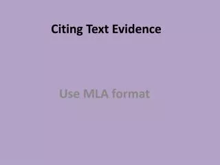 citing text evidence