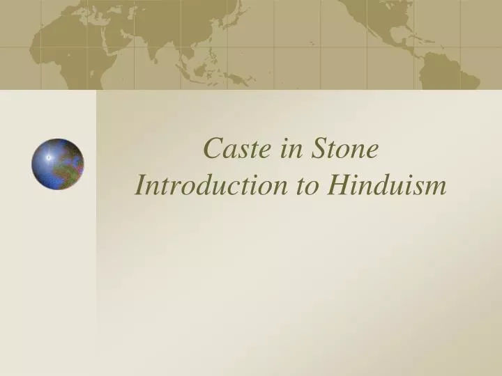 caste in stone introduction to hinduism