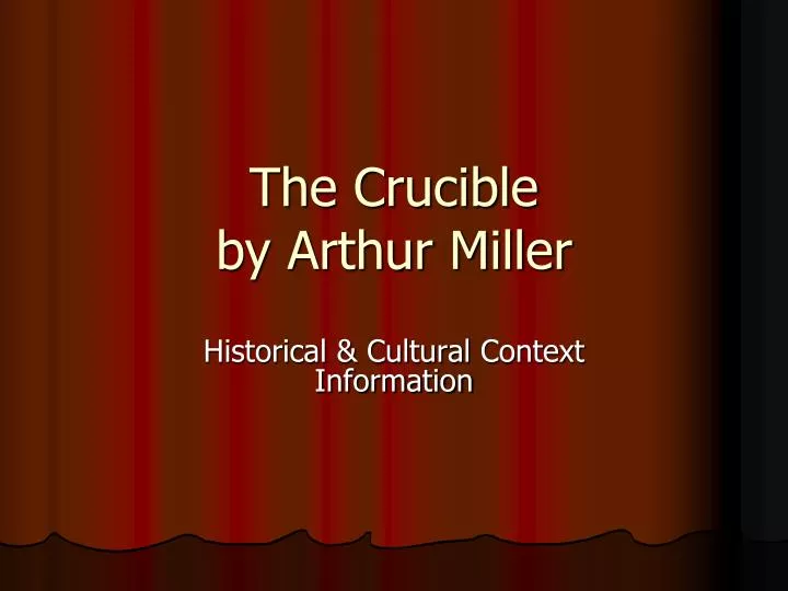 the crucible by arthur miller