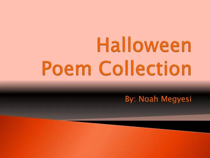 halloween poem collection