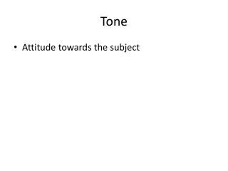 Tone