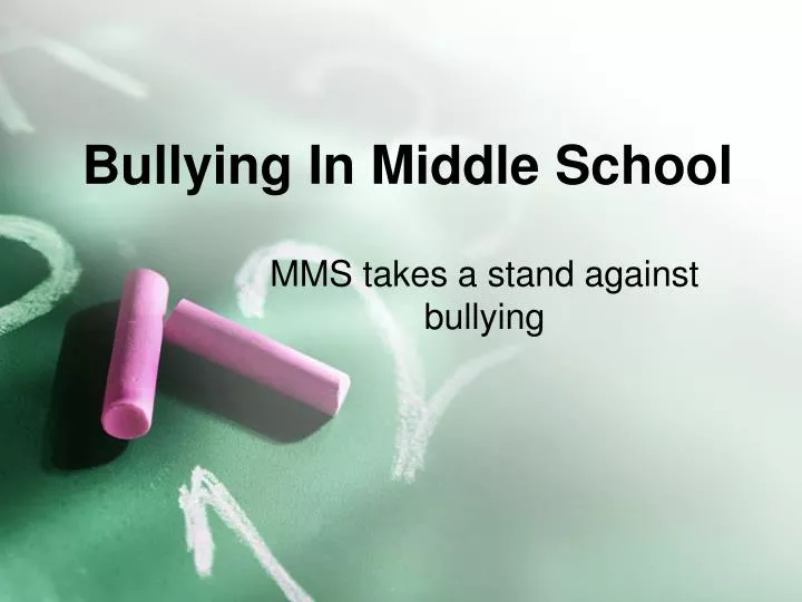 bullying in middle school