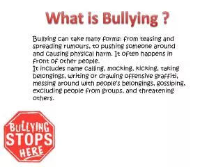 What is Bullying ?