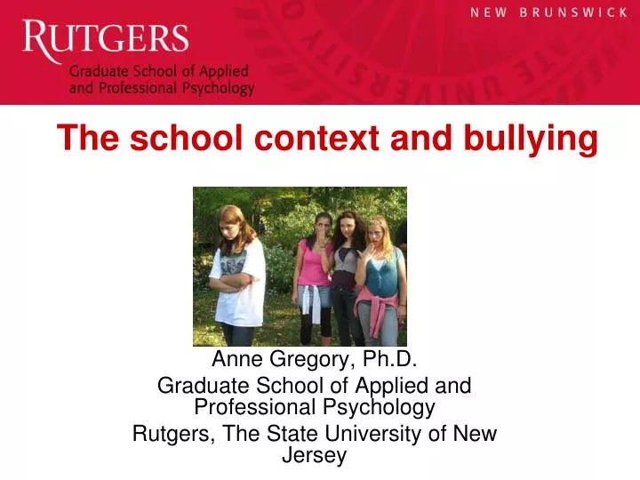 the school context and bullying