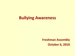 Bullying Awareness