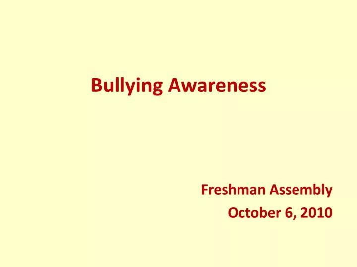 bullying awareness