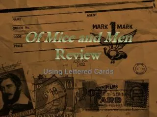 Of Mice and Men Review