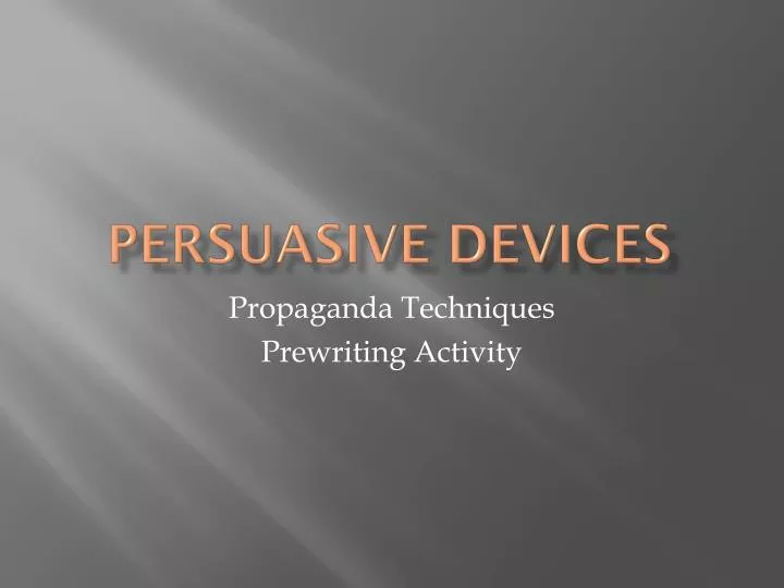 persuasive devices