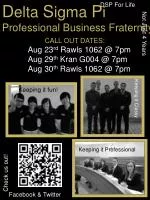 Join Delta Sigma Pi: Professional Business Fraternity Call-Out Events! - slide 1
