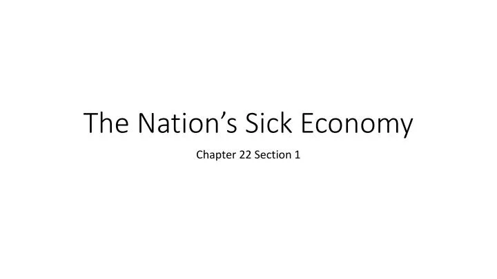 the nation s sick economy