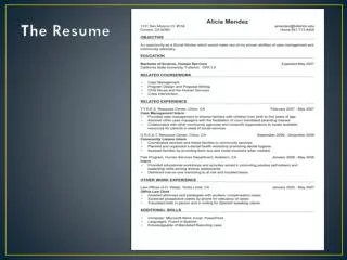 The Resume