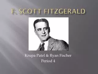 F. Scott Fitzgerald