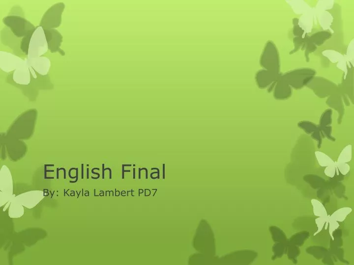 english final