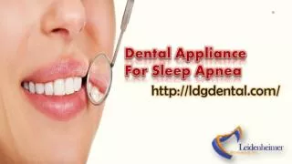 Dental Appliance For Sleep Apnea