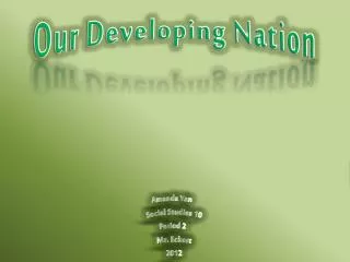 Our Developing Nation