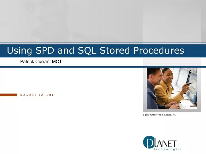 using spd and sql stored procedures