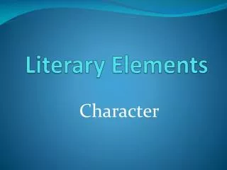 literary elements