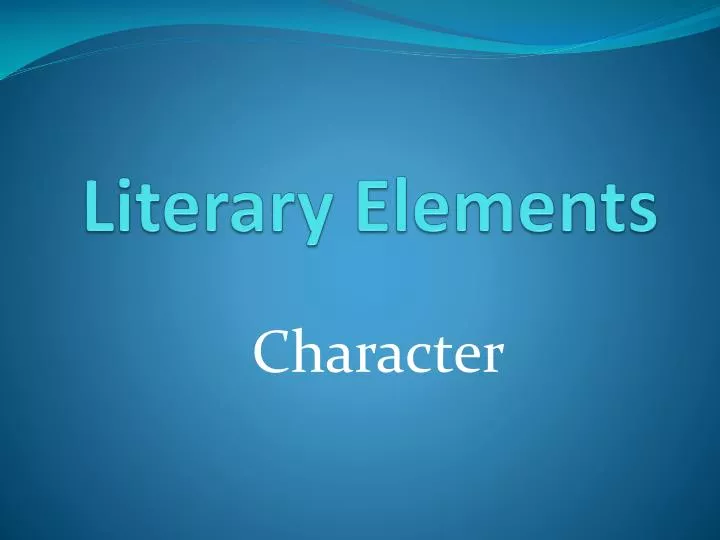 literary elements