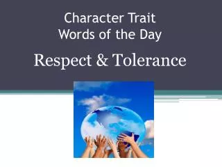 Character Trait Words of the Day