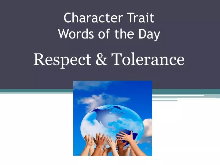 character trait words of the day