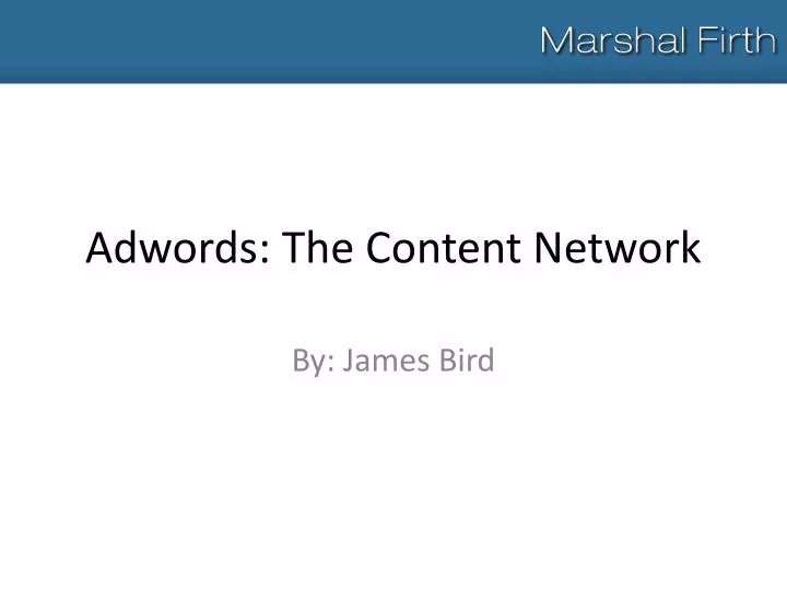 adwords the content network