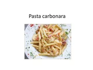 pasta carbonara