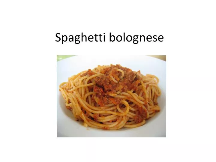 spaghetti bolognese