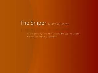 The Sniper by Liam O’Flaherty