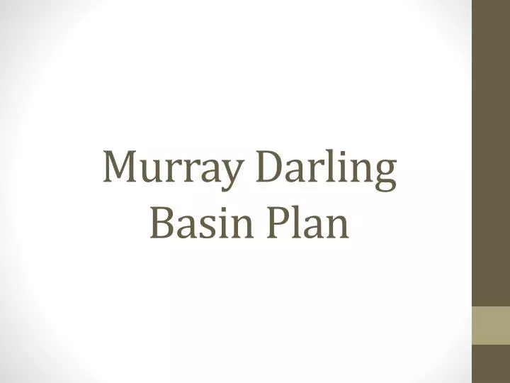 murray darling basin plan