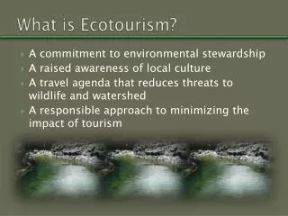 What is Ecotourism?