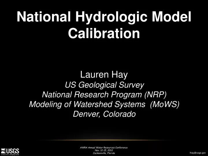 national hydrologic model calibration