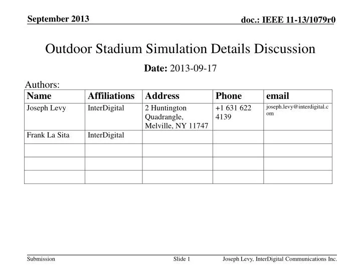 outdoor stadium simulation details discussion