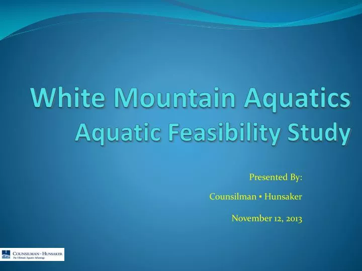 white mountain aquatics aquatic feasibility study