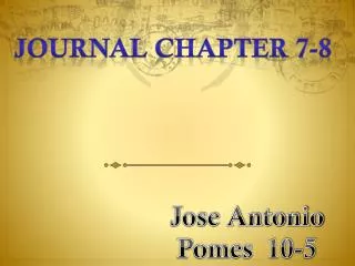 Journal chapter 7-8