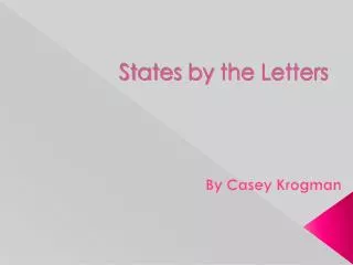 States by the Letters