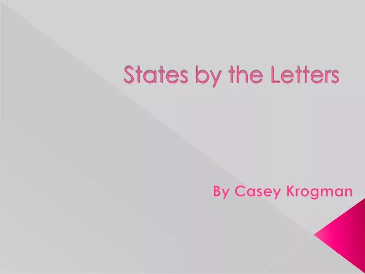 states by the letters