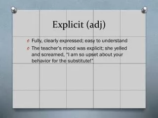 explicit adj