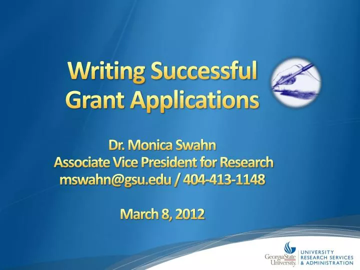 writing successful grant applications