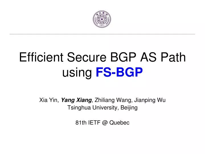 efficient secure bgp as path using fs bgp