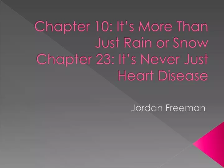 chapter 10 it s more than just rain or snow chapter 23 it s never just heart disease