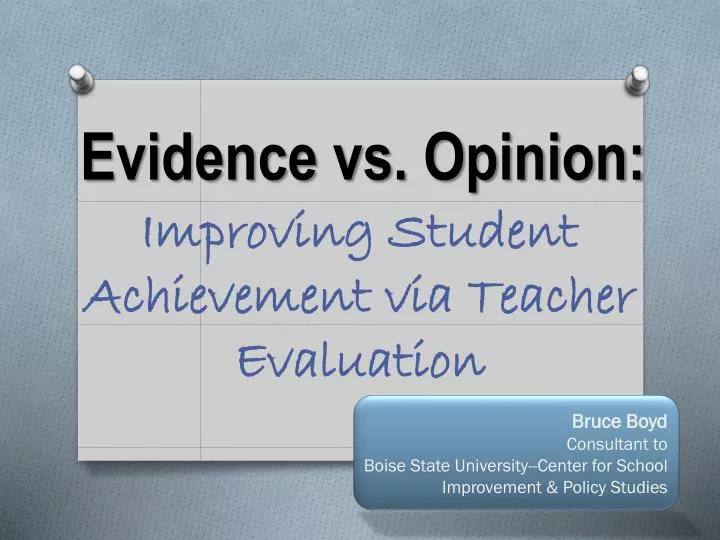 evidence vs opinion