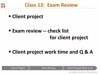 Class 12: Exam Review