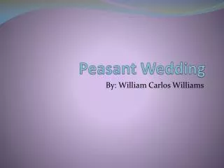 Peasant Wedding