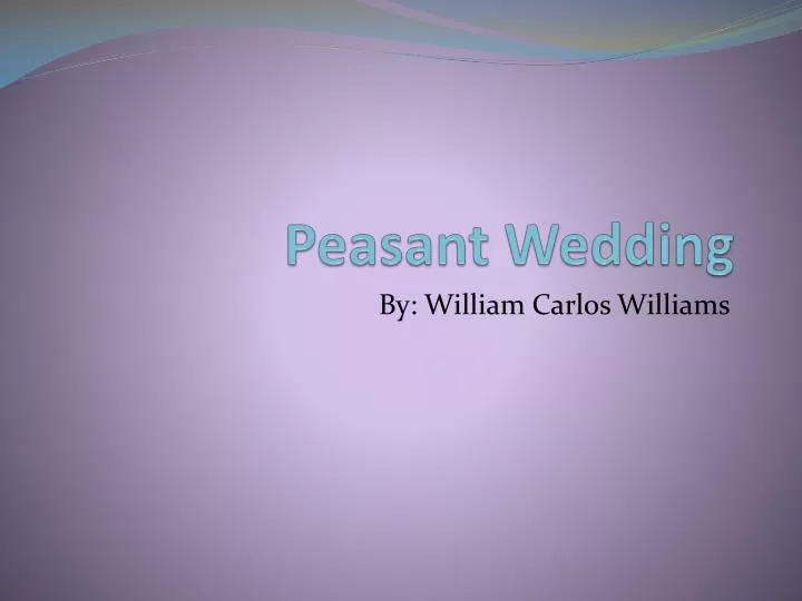 peasant wedding