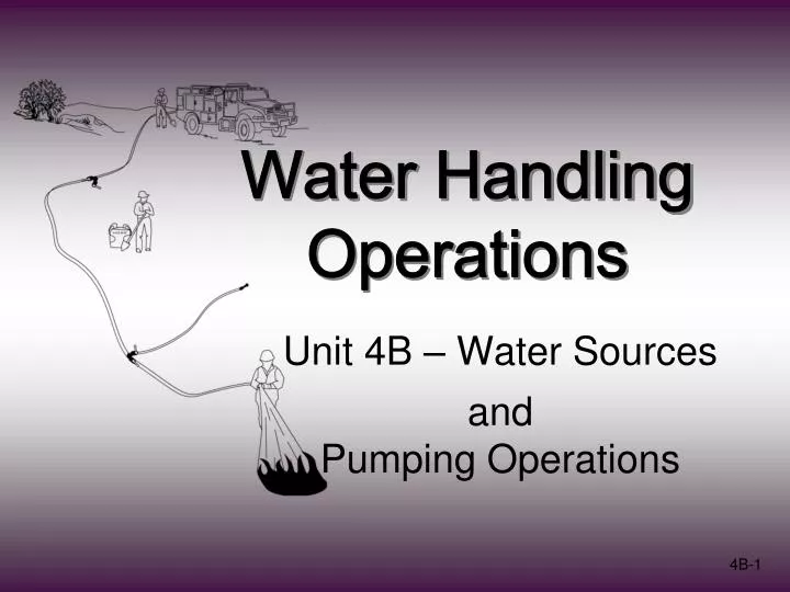 water handling operations